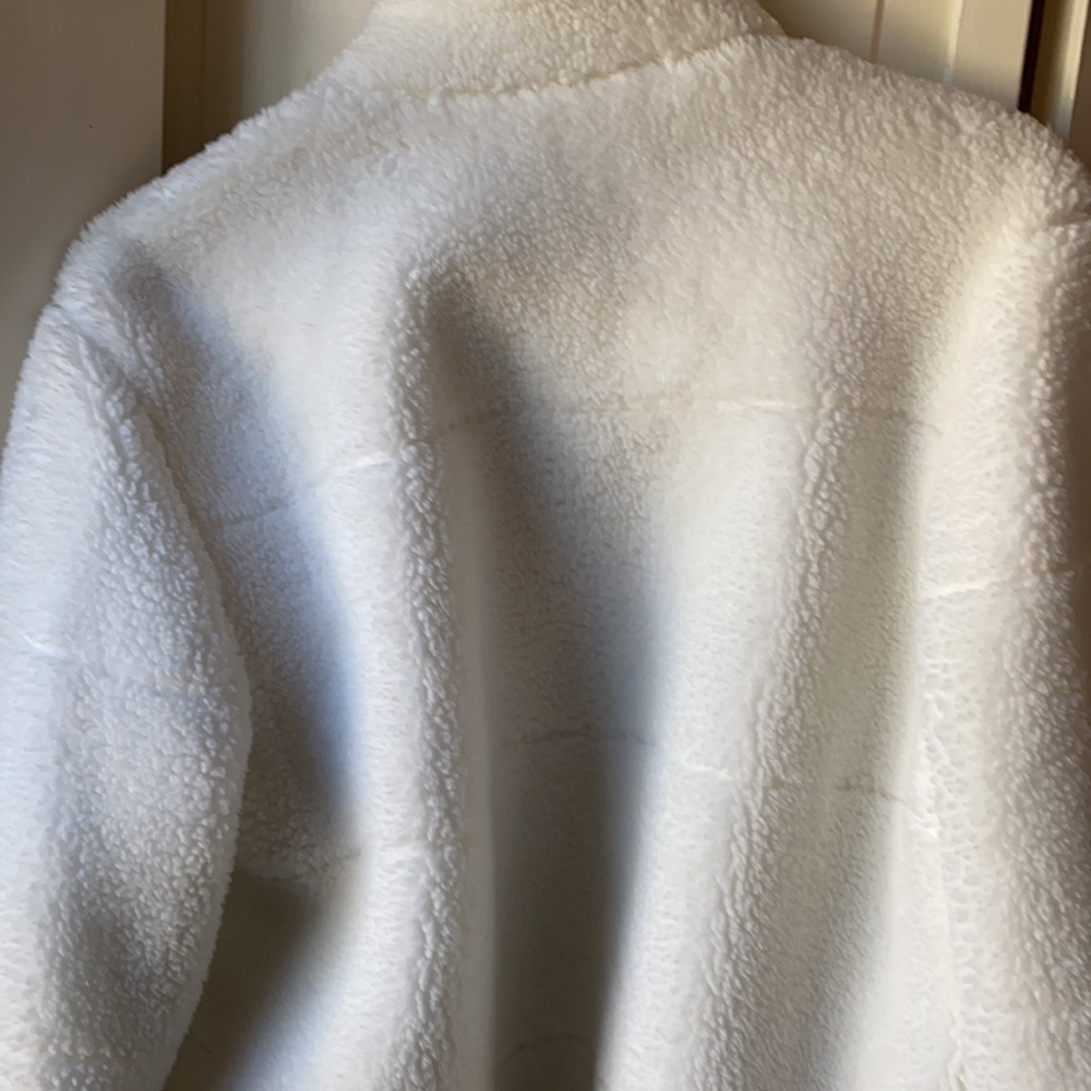 White fuzzy teddy bear puffer coat - Picture 6 of 6